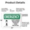 Signmission Safety Shower And Eye Wash Station With Symbol, 24 in W x Rectangle, Plastic OS-2PACK-EM-P-1824-L-10418 - alternate 8